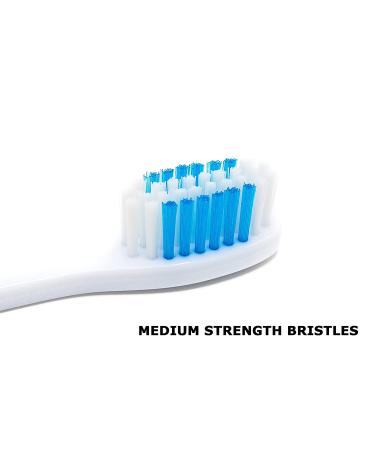 Travel Toothbrush On The Go Folding Feature - Medium Bristle Brushes (3 Pack) - 3 Count - Buy Online on GoSupps.com