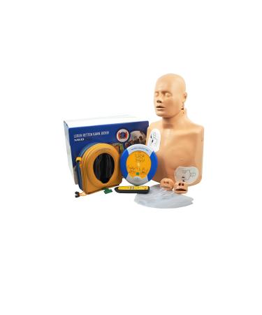 Training package for the practice of cardiac pressure massage ventilation and defibrillation with PAD360P trainer first aid complete set for adults and children trainer PAD360 & Practi-Man Pros