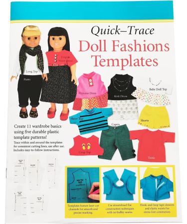 YICBOR Quilting Rulers and Templates - Quick-Trace Doll Fashions Wardrobe Basic Set - 5 Durable Plastic Patterns - Buy Online on GoSupps.com