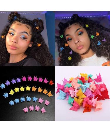 MUUZLL 50 Pack Butterfly Hair Clips - Pastel Mini Cute Accessories for Women - Assorted Matte Colors - Random Color Assortment - Buy Online on GoSupps.com
