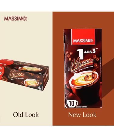 Massimo 1 from 3 instant coffee Moka 160 sticks of 18 g soluble coffee powdered drink with soluble coffee sugar and coffee powder - Buy Online on GoSupps.com