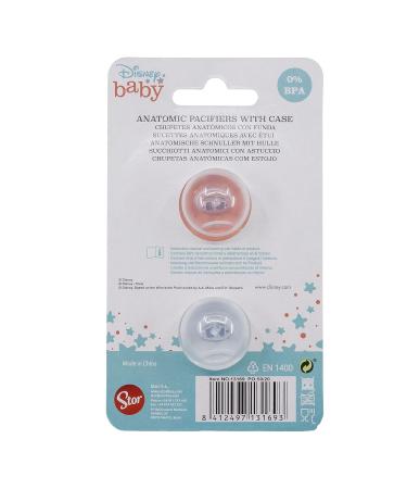 Set of 2 Minnie Mouse Pacifiers for 0-6 Months | Anatomical Silicone Teat - Disney Baby - Buy Online on GoSupps.com