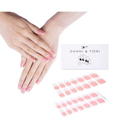 DANNI & TONI Semi Cured Gel Nail Strips (Timeless French Tips) Nude French Gel Nail Stickers for Long Nails Stick-on Nail Wraps 28 Stickers - Buy Online on GoSupps.com