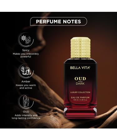 The-Bella'Vita Luxury Men Oud Dark Eau De Parfum Grapefruit Orris Vetiver Woody Musky 3.38 Fl Oz - Buy Online on GoSupps.com