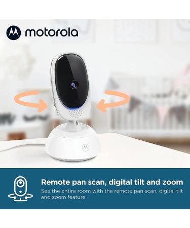 Motorola VM75 Video Baby Monitor with Camera | 1000ft Range, 5 Screen, Two-Way Audio, Night Vision, Room Temperature Sensor, Lullabies | Remote Pan, Digital Tilt, Zoom | 2021 Model - Buy Online on GoSupps.com