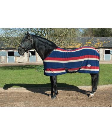 Rhinegold Elite Fleece Rug Burgundy Stripe 6'0"