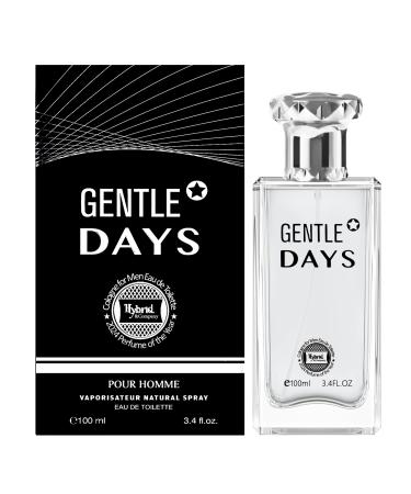 Hybrid & Company Gentle Days Pour Homme For Men Eau De Toilette Vaporisateur Natural Spray 3.4 Fl Oz
