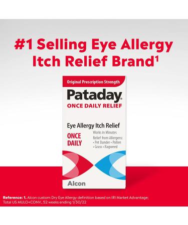 Pataday Once Daily Relief Allergy Eye Drops by Alcon - 2.5ml for Allergy Itch Relief - Buy Online on GoSupps.com