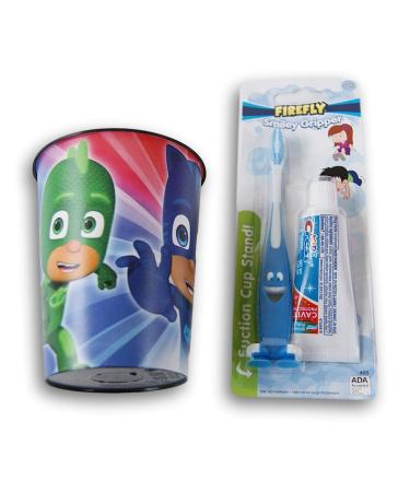 PJ Masks Tooth Brushing Kit for Kids - Includes Toothbrush, Toothpaste, and Rinsing Cup