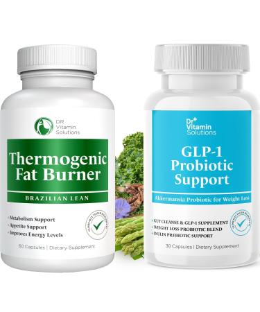 DR VITAMIN SOLUTIONS Thermogenic Fat Burner and GLP-1 Probiotic Appetite Suppressant 90 Capsules