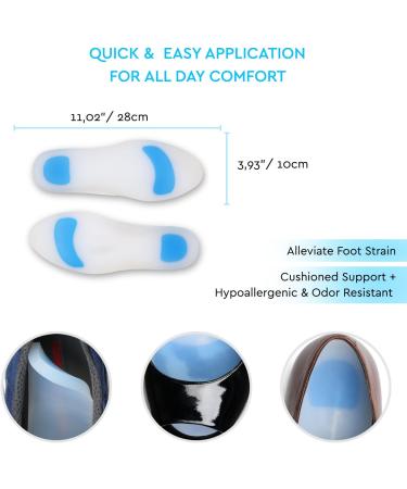 Orthopedic Silicone Shoe Insoles - Comfortable & Hypoallergenic Support for Walking & Fitness - Buy Online on GoSupps.com