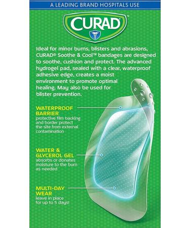 Curad Soothe and Cool Clear Gel Bandages 8 Count - Pack of 3 for Fast Healing - Buy Online on GoSupps.com