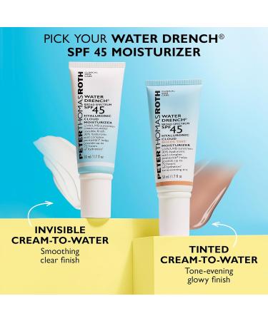 Peter Thomas Roth Water Drench Hyaluronic Cloud Sheer Tint Moisturizer SPF 45 | Hydrating Tinted Moisturizer for All Skin Types - International Shipping Available - Buy Online on GoSupps.com