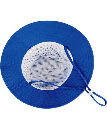 LACOFIA Toddler Baby Sun Hat | Unisex Kids Summer Bucket Hat | Wide Brim for Outdoor Swim Beach Pool | Adjustable 6-24 Months | A-Blue - Buy Online on GoSupps.com