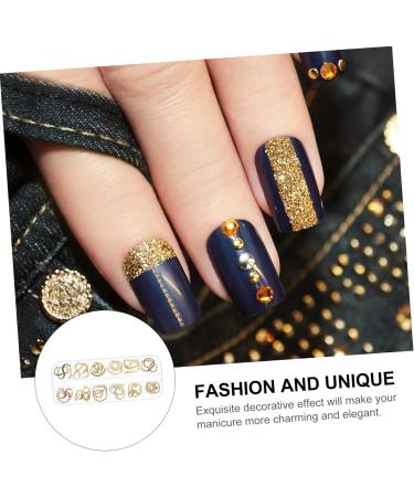 POPETPOP 1 Box Nail Art Accessories 3d nail art chains metal nail stud nail chain charms nail art chains jewelry punk nail art decoration Manicure Studs Zinc alloy Japanese do it yourself 13.1X5.5X1CM Colorful - Buy Online on GoSupps.com