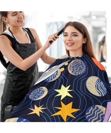 Waterproof Barber Cape - Star Pattern Cheetah Haircut Bib for Men & Women | Unisex Hair Cutting Apron - Buy Online on GoSupps.com
