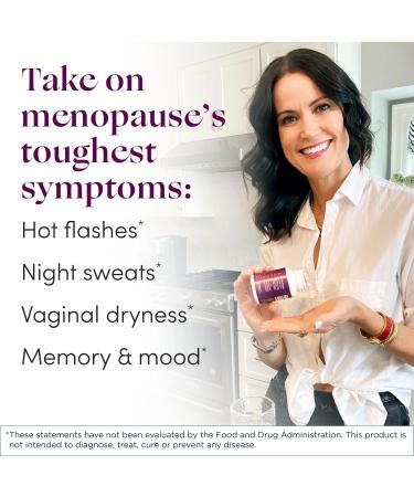 Menopause Support Supplement for Women - Relieve Hot Flashes, Night Sweats, Vaginal Dryness, Memory & Mood - Hormone & Estrogen-Free - 30 Capsules - Buy Online on GoSupps.com