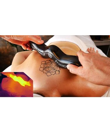 Heat-Wave Synergy Stone (Sapphire) - Contoured Hot Stone Massage Tool for Relaxing and Therapeutic Neck, Back, Legs, and Feet - Ultra-Smooth for Skin or Clothes Massage - Buy Online on GoSupps.com