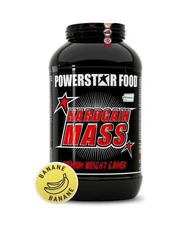 Powerstar Hardgain Mass 3600G |Weight Gainer with creatine & without sugar additiveMass strength & fast muscle building |German production |Mass Gainer Shake to gainBanana banana 3.6 kg (1 Pack)