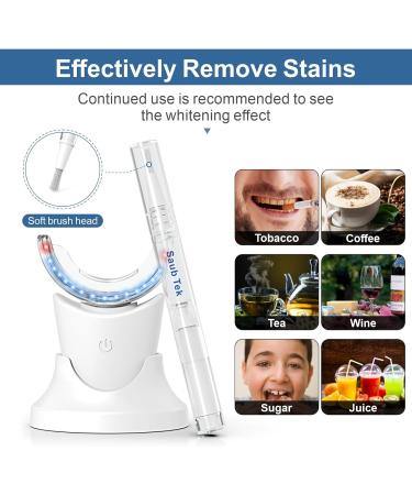 Teeth Whitening Kit - 32X LED Light Gel Pen & Strips for Sensitive Teeth | Professional Dental Braces Care - Buy Online on GoSupps.com