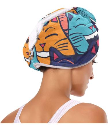 Super Absorbent Cat Hair Towels 2 Pack | Crazy Colors Quick Dry Hair Drying Turbans for Women & Girls - Buy Online on GoSupps.com