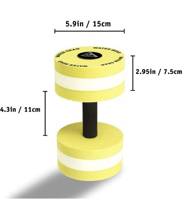 Water Gear Hydro Buoys - Yellow/White - Upper Body Pool Exercise for Back, Arms & Chest - Buy Online on GoSupps.com