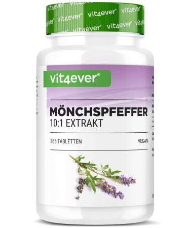 Poivre du moine - 365 comprim s - Hautement dos avec 20 mg d'extrait de poivre du moine de haute qualit (10:1) correspond 200 mg de poivre du moine pur (Vitex Agnus Castus) - Sans additif ind sir