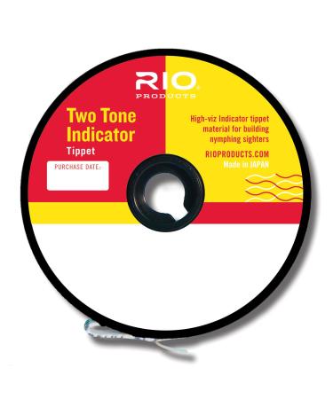 RIO Products Tippet 2-Tone Indicator Tippet 2X, Fluorescent pink and yellow