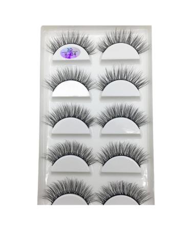UAMOU 10/50 Boxes 5 Pairs 3D Mink False Eyelashes Hair Natural Cross Long Messy Makeup Fake Eye Lashes Extension Make Up Faux Cils Cheerfully (Color : 5Pairs H 04 Size : 50 Boxes 250Pairs)