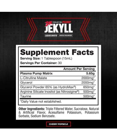 ProSupps Dr. Jekyll Pump â€“ Stimulant-Free Cherry Popsicle 15.2 oz for Enhanced Performance - Buy Online on GoSupps.com