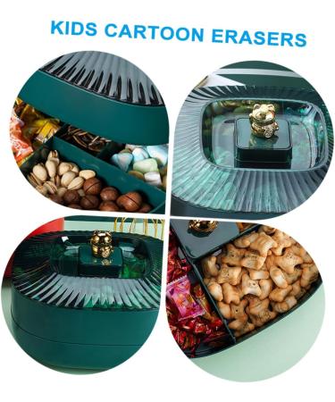 ABOOFAN 1pc Double Layer Dried Fruit Box Nut Plate to Rotate Light Luxury 26X26CM Green - Buy Online on GoSupps.com