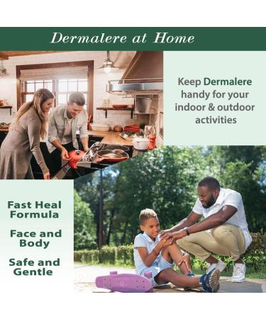 Dermalere Advanced Burn and Scar Cream - Fast Healing Face and Body Treatment - Scar Removal for Old & New Scars - Burns, Sunburns, Injuries & Surgery - Skin Irritation Relief - 1.35 oz - Buy Online on GoSupps.com