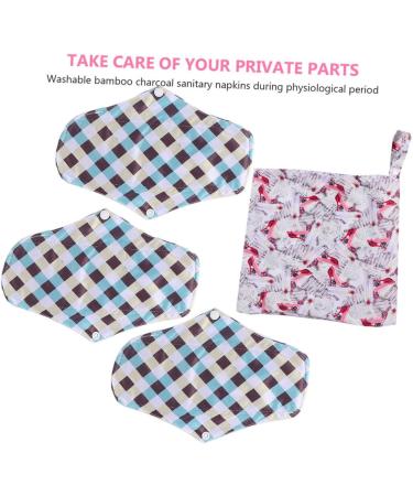 Exceart 8-Piece Washable Menstruation Pads Set | Reusable Sanitary Napkins with Storage Pockets - Eco-Friendly Solution for Women & Girls - Buy Online on GoSupps.com