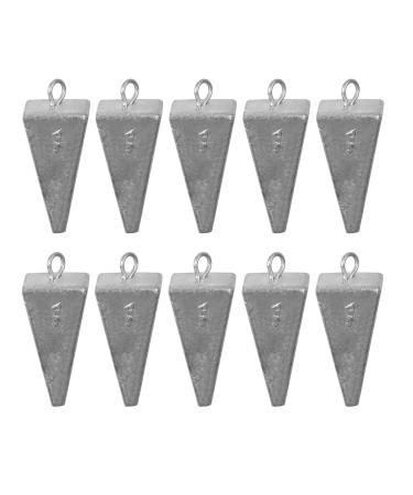 Pyramid Sinkers Fishing Weights Kit Bullet Fishing Weights Sinkers for Ocean Saltwater Surf Fishing Gear Tackle 1oz 2oz 3oz 4oz 5oz 6oz 8oz 1oz - 10pcs