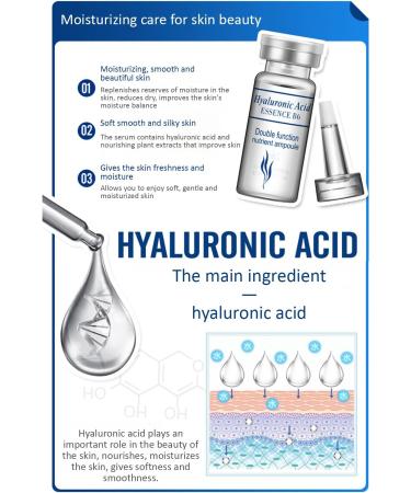 BIOAQUA Hyaluronic Acid Essence B6 Glycerol Tender Smooth Skin Serum Plant Extracts Nourishing Moisturizing 5ml*10PCS/Box - Buy Online on GoSupps.com