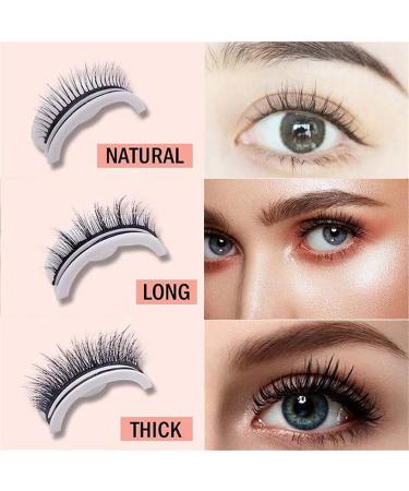 Lash Buddy Self-adhesive Eyelashes 2023 - Snap on Lashes, No Adhesive - 3 Pairs (Natural) - Buy Online on GoSupps.com