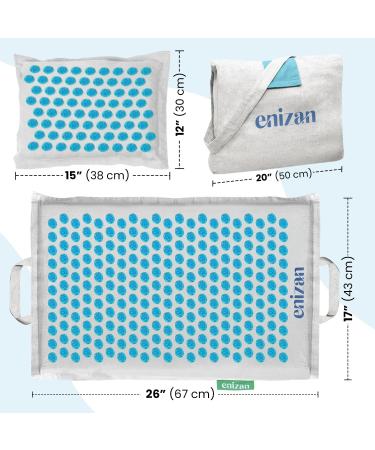 Premium Acupress Toweratte & Pillow Eco-Friendly Spiked Mat for Pain Relief | Portable Acupuncture Mat with Coconut & Buckwheat - Buy Online on GoSupps.com