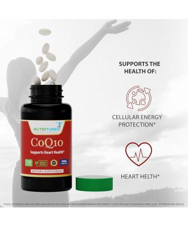 CoQ10 100mg Softgels High Absorption Antioxidant for Heart Health & Energy Non-GMO Gluten-Free 120 Count 4-Month Supply - Buy Online on GoSupps.com