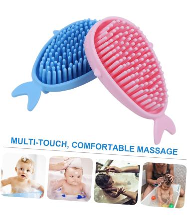 Toyvian 2pcs Silicone Shampoo & Scalp Exfoliator Brush Set - Cartoon Whale Design for Newborns & Babies - Gentle Body Supplies - Buy Online on GoSupps.com