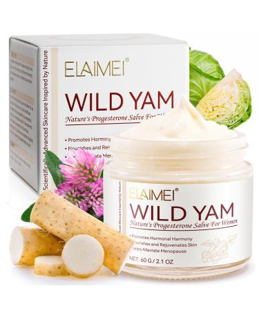 Wild Yam Cream Menopause and Hormone Balance Organic Yam Cream for Women Wild Yam Root Cream Skin Moisturizer Relief for Dry Skin 60 ML