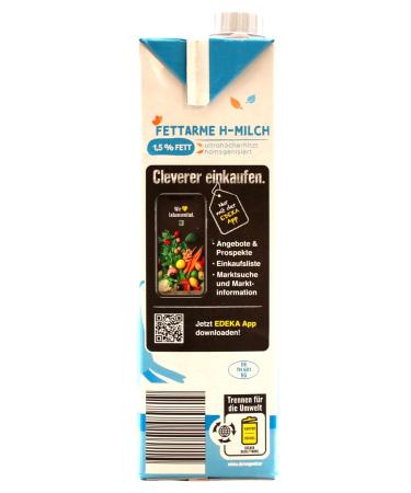 Buy Good & Cheap UHT Milk 1.5% - Pack of 12 (12 x 1L) | International Shipping Available - Buy Online on GoSupps.com
