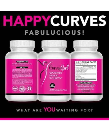 Curvy Girl- Female Weight Gain Pills- Hip and Breast Enhancement for Women- Get Your Curves Fast- Fill Out Your Jeans and Fit in That Swimsuit Without Surgery or Padding- 90 Capsules - Buy Online on GoSupps.com