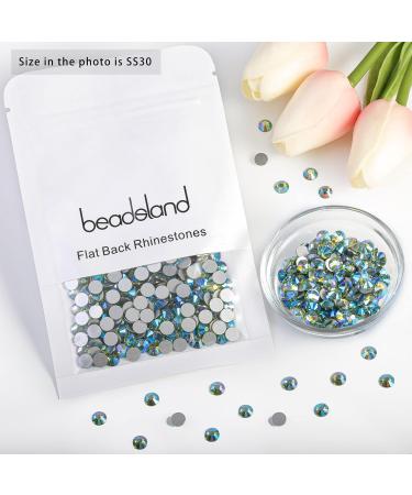 Beadsland 288 Pieces Flat Back Rhinestones - Light Green Nail Crystals (SS30 6.4-6.6mm) for Stunning Nail Art - Buy Online on GoSupps.com