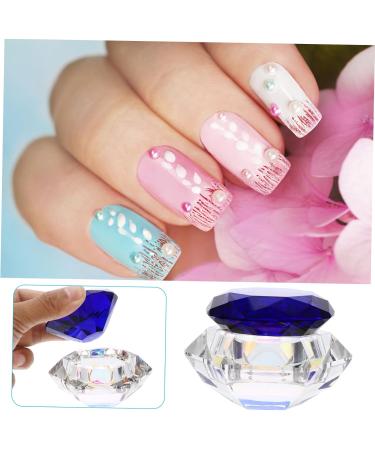 Beavorty Nail Art Crystal Cup Cosmetics Glass Jars Lipstick Glass Jar Nail Polish Glass Jar Crystal Glass Jar Nail Art Glass Cup Nail Polish Glass Cup Nail Art Glass Jar Manicure Hand Model 6.5x8cm Blue - Buy Online on GoSupps.com