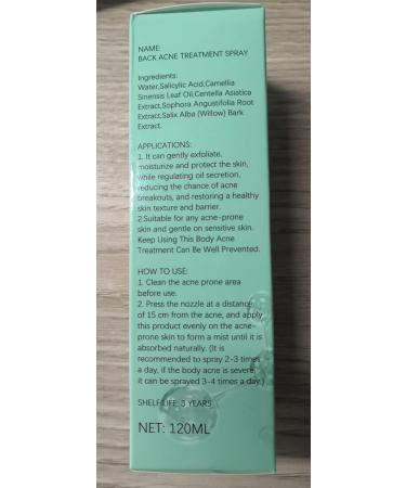 Back Acne Spray - 2% Salicylic Acid & Tea Tree Oil Treatment for Clear Skin | Effective Back & Body Acne Solution for Men & Women - Buy Online on GoSupps.com