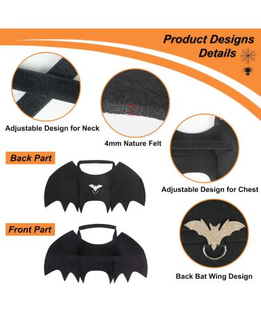 Shop Vivifying Bat Wing Cat Costume - Adjustable Halloween Wings with Pumpkin Bell | Perfect Cat Cosplay Decoration - Buy Online on GoSupps.com