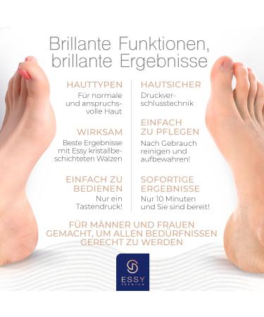 Essy Horn Skin Remover - Best Electrical Foot Care Device with 5 Replacement Rolls | Pedicure Set for Smooth Feet - Buy Online on GoSupps.com