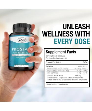 Pure By Nature Bundle Pack of One Daily Multivitamin 60 Capsules & Prostate Health Supplements for Men 90 Capsules Vitamin Minerals & Beta Sitosterol Immune & Urinary Tract Support - Buy Online on GoSupps.com