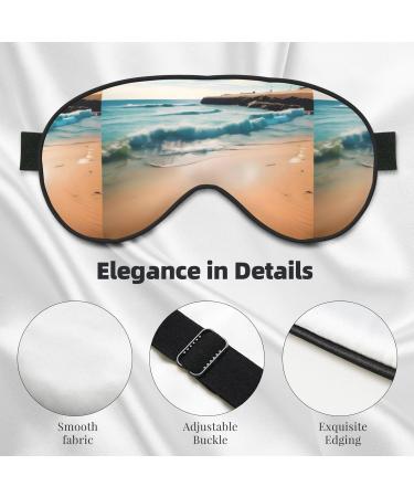 Buy Beach Scenery Unisex Adjustable Blackout Sleep Eye Mask for Travel & Home | Perfect for Yoga & Office Naps - Buy Online on GoSupps.com