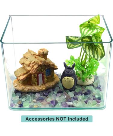 WAYBER Decorative Crystal Pebbles 1 lb - Natural Quartz Stones for Aquarium and Terrarium Decor - Multicolored Sea Glass Rock Sand - 460g Fill 0.9 Cup - Perfect for Fish/Turtle Tanks and Air Plants - Buy Online on GoSupps.com